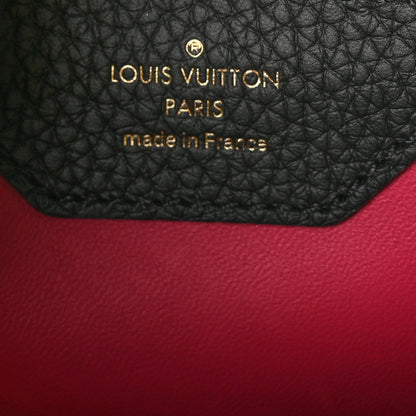 Louis Vuitton Taurillon Capucines MM Black Fuchsia 6 of 9