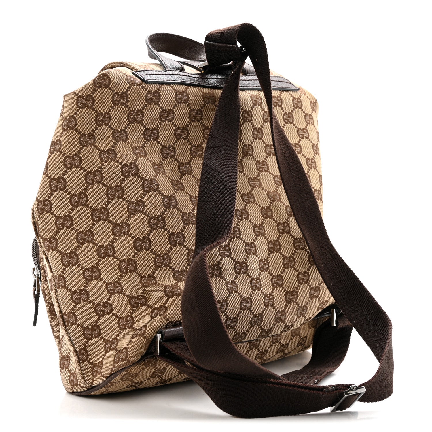 Gucci Monogram Backpack Dark Brown 3 of 15