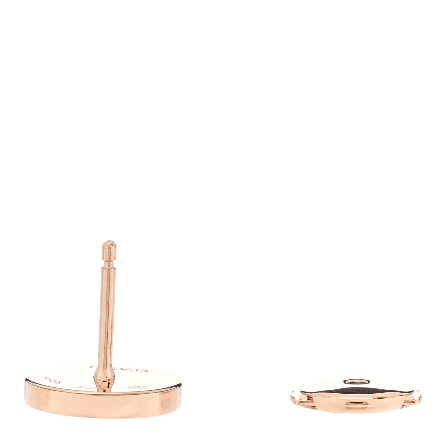 18K Rose Gold Diamond BVLGARI BVLGARI Stud Earring