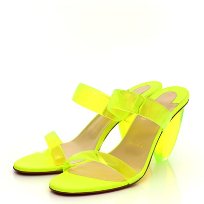Christian Louboutin PVC Ovida 85 Slide Sandals 38.5 Yellow 3 of 9