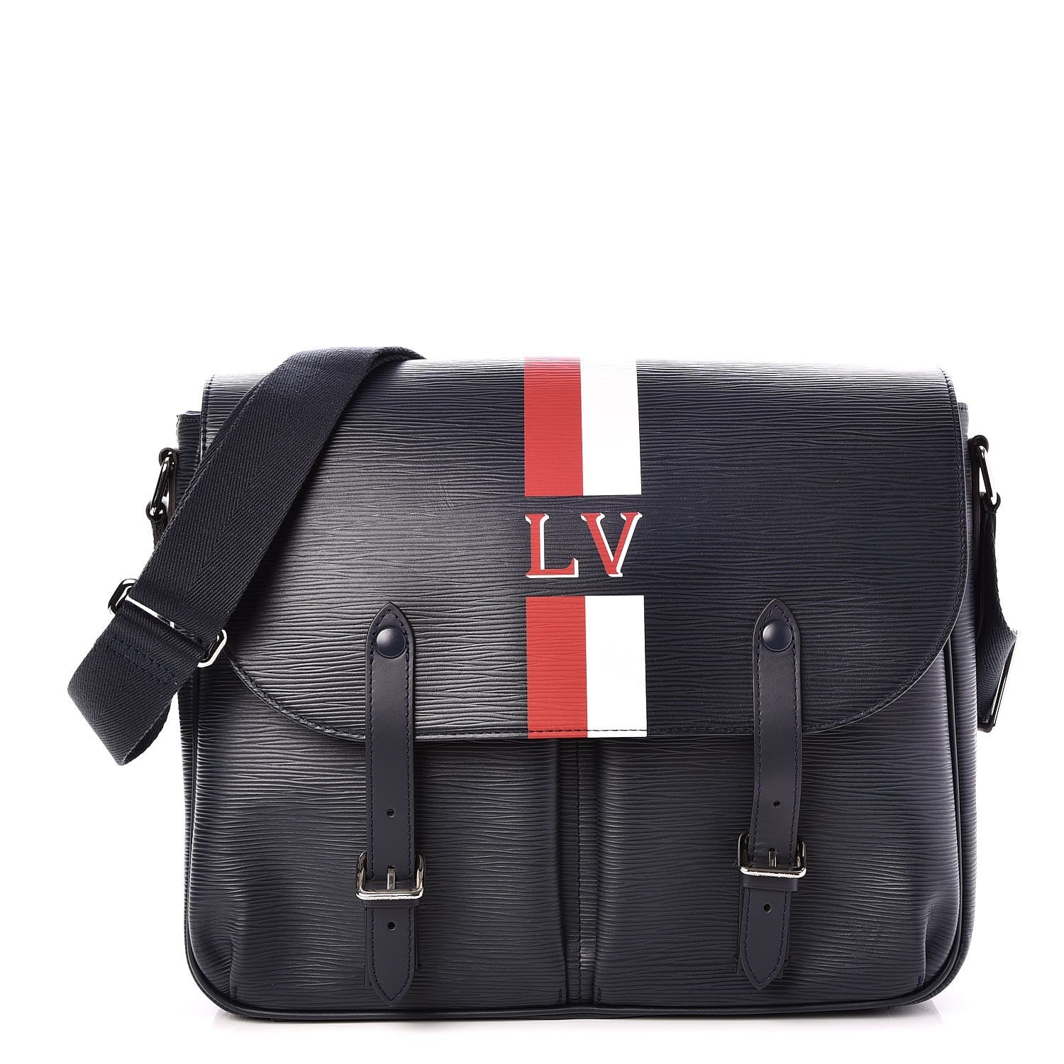 Louis Vuitton Epi Christopher Messenger Navy Stripes 1 of 7