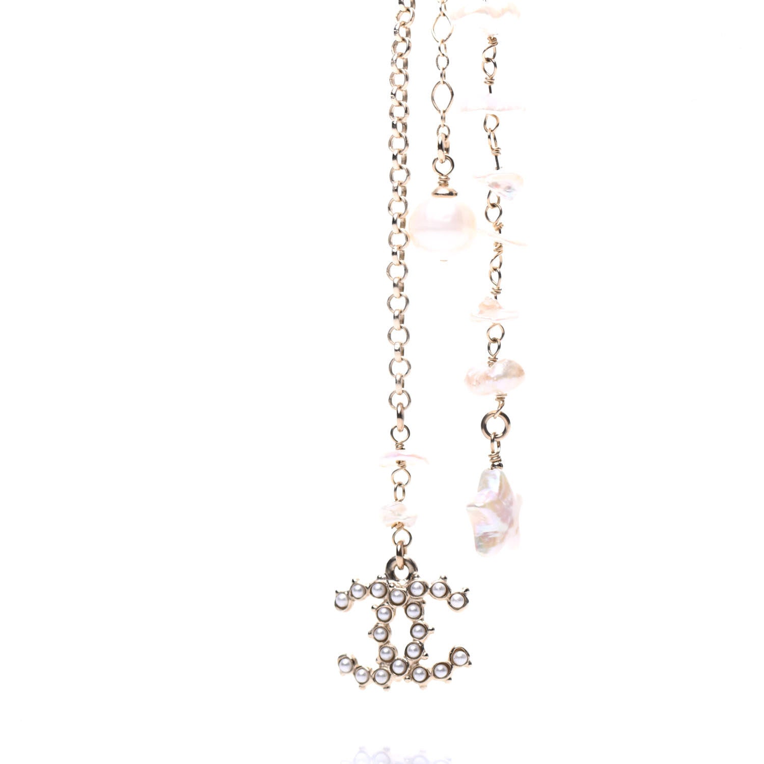 Chanel Pearl CC Chain Necklace Gold 4 of 6