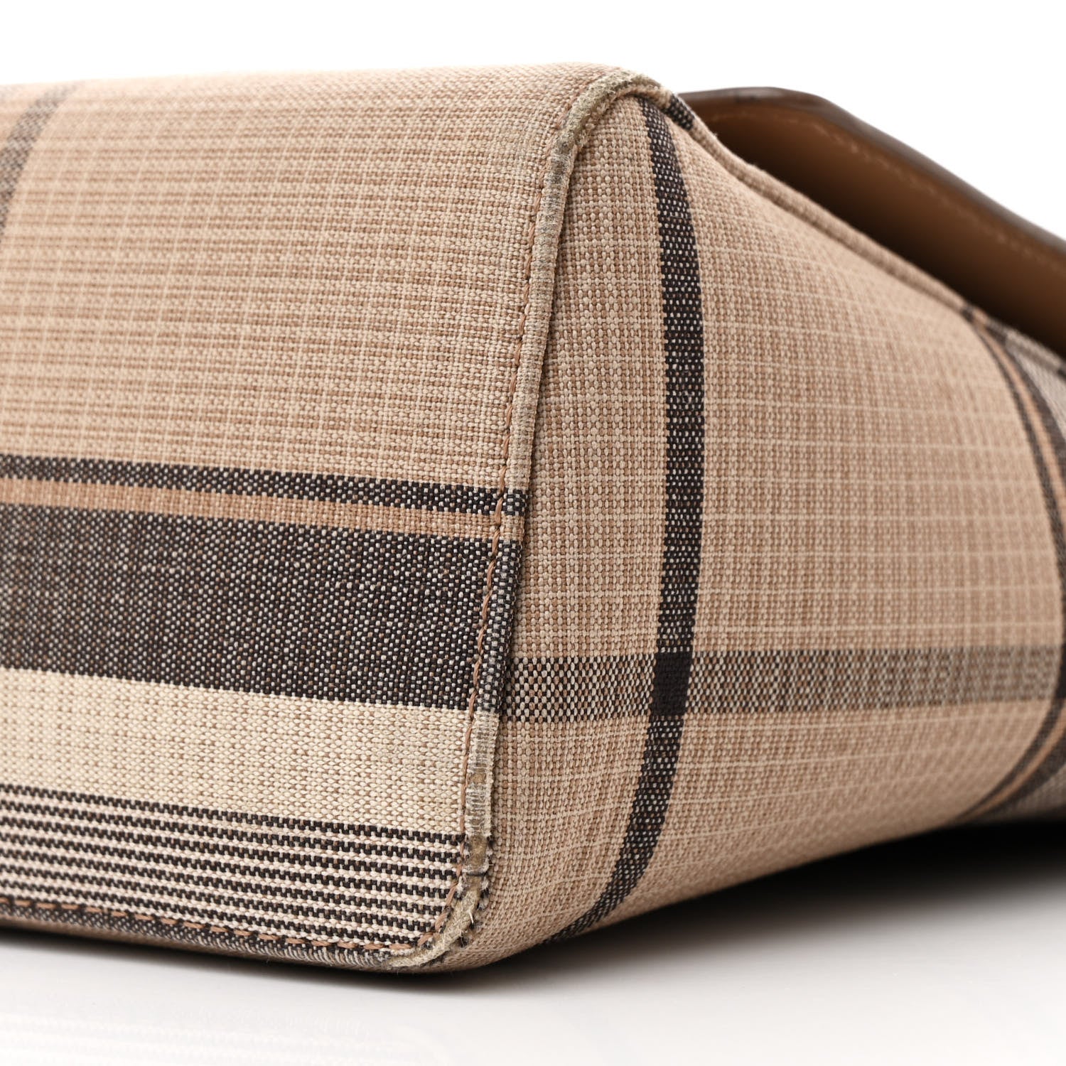Burberry Calfskin Tartan Note Crossbody Bag Light Fawn 10 of 16