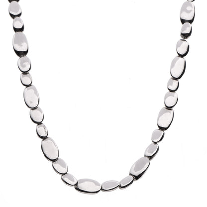 Chanel Sterling Silver Pebble Necklace 1 of 6