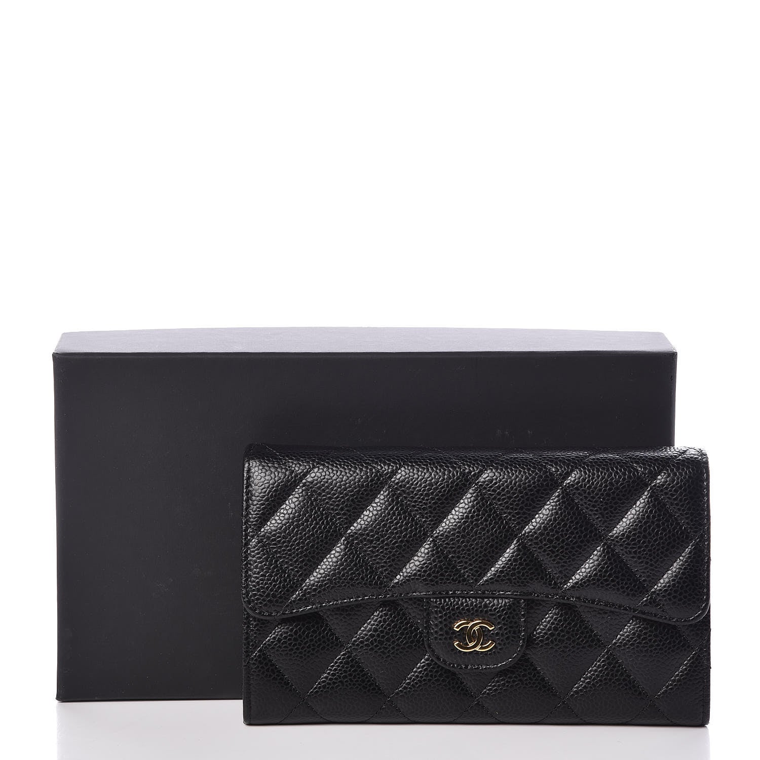 Chanel Caviar Quilted Large Flap Wallet Black 10 of 10