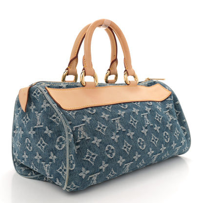 Louis Vuitton Monogram Denim Neo Speedy Blue 3 of 13
