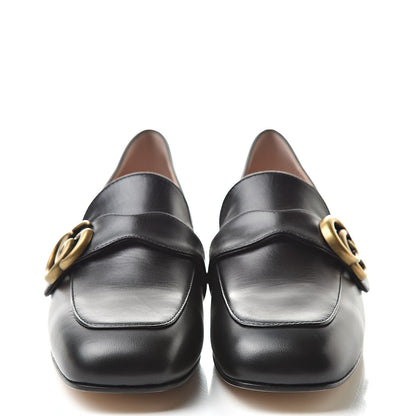 Gucci Malaga Kid Womens GG Marmont Loafers 37 Black 2 of 8