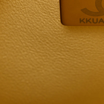 Chanel Caviar Quilted Small Double Flap Yellow 7 of 10