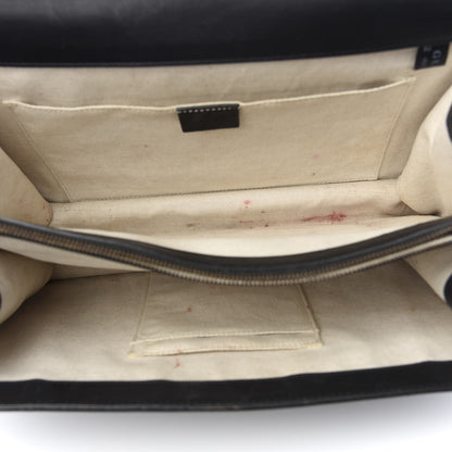 Gucci Calfskin Bamboo Web Large Dionysus Top Handle Bag Black Bright Evergreen Hibiscus Red 4 of 9