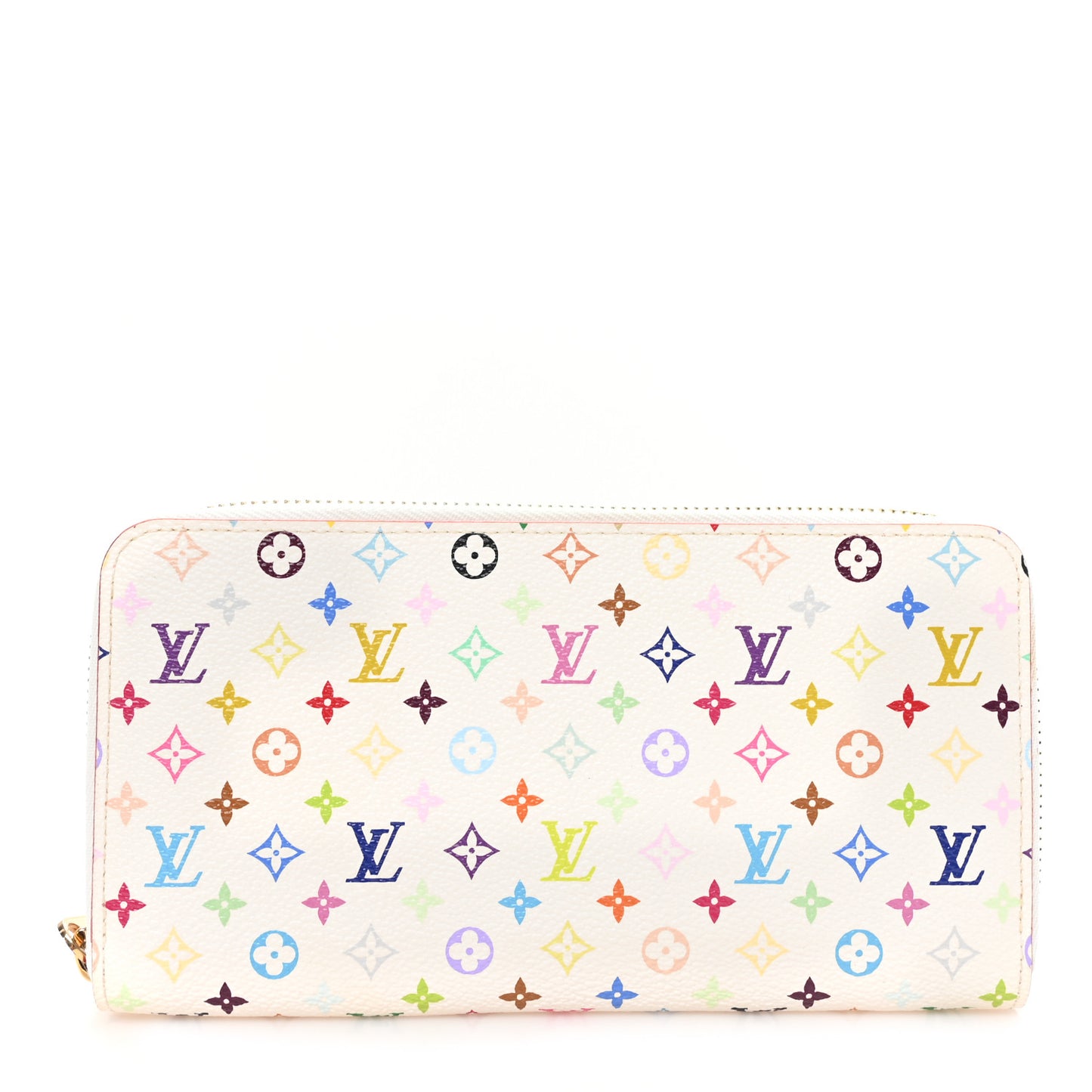 Monogram Multicolor Zippy Wallet White Orange