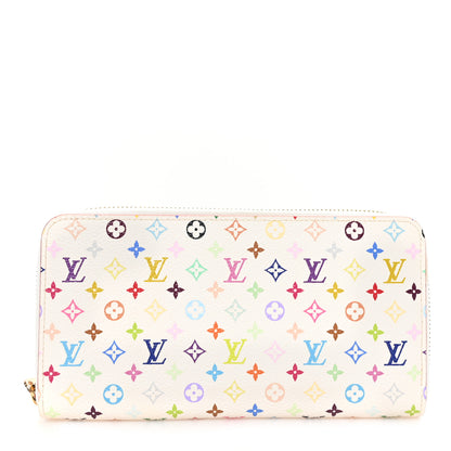 Louis Vuitton Monogram Multicolor Zippy Wallet White Orange 1 of 6