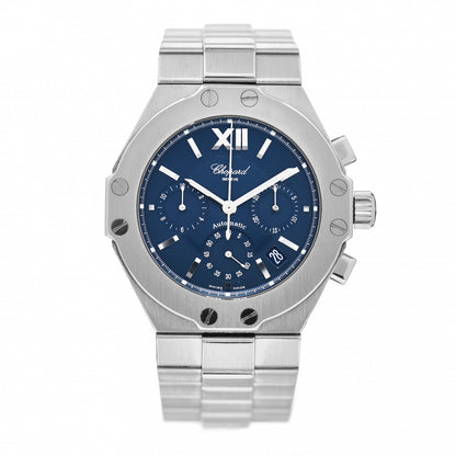 Chopard Stainless Steel 38mm St. Mortiz Chronograph Automatic Watch Blue 1 of 4