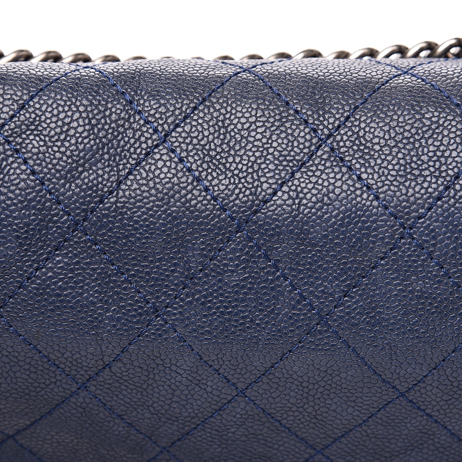 Chanel Caviar Quilted Medium Simply CC Flap Blue 11 of 14