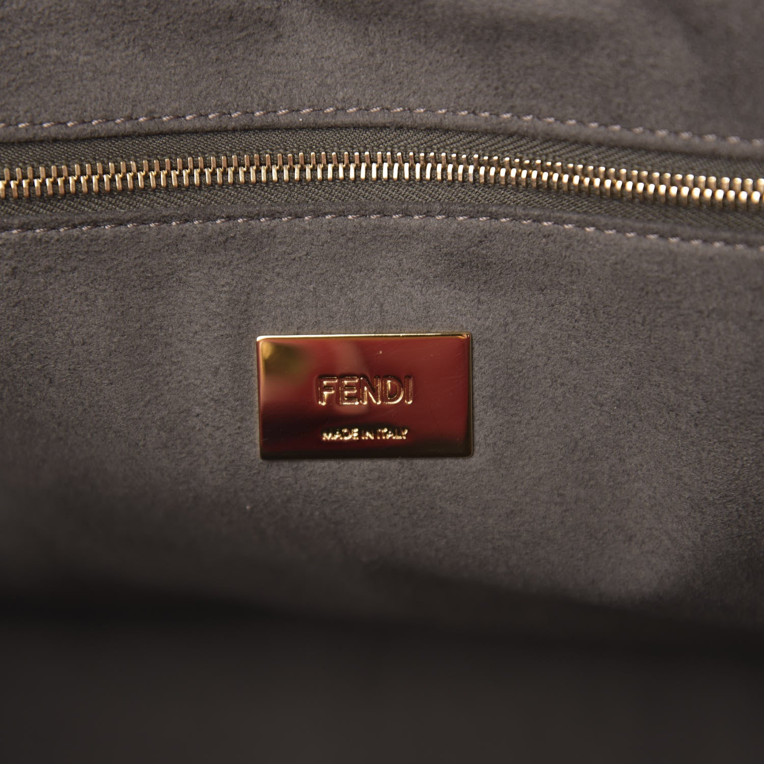 Fendi Vitello Glacier Medium FF Tote Rosso Cardinale 5 of 8