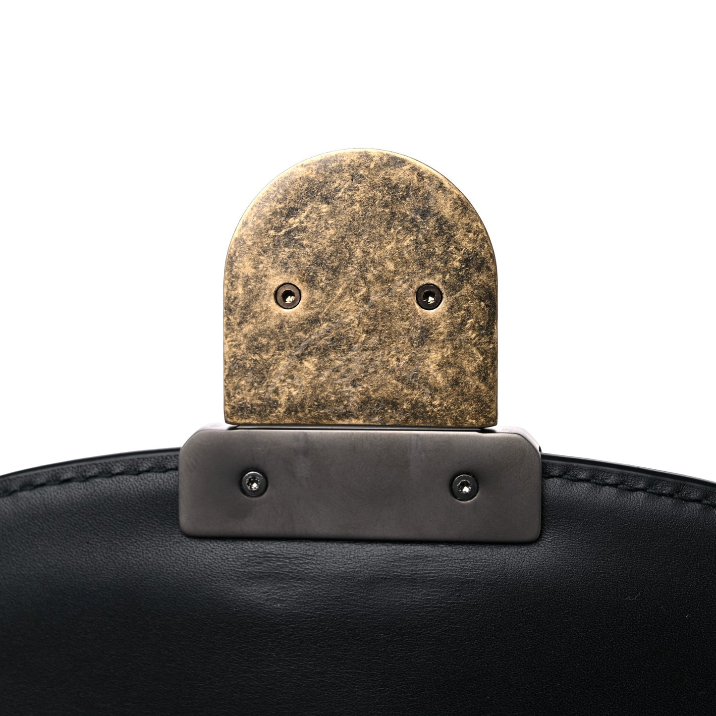 Calfskin Pony Hair Leopard Print Umbria Bag Black