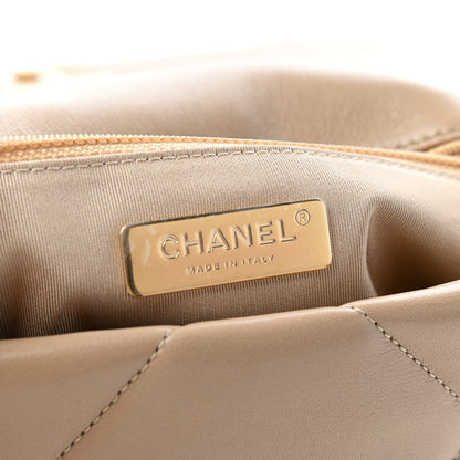 Chanel Lambskin Quilted Medium Chanel 19 Flap Dark Beige 6 of 10