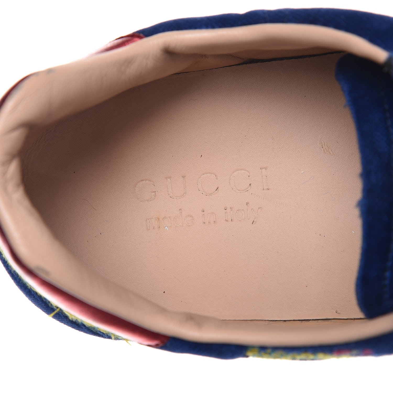 Gucci Velvet Web Dragon Embroidered Mens Ace Sneakers 10.5 Blue