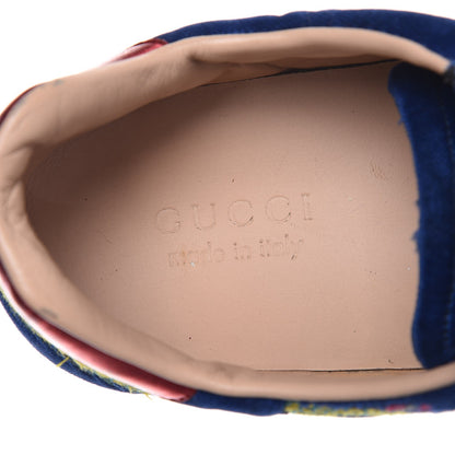 Gucci Velvet Web Dragon Embroidered Mens Ace Sneakers 10.5 Blue 10 of 10