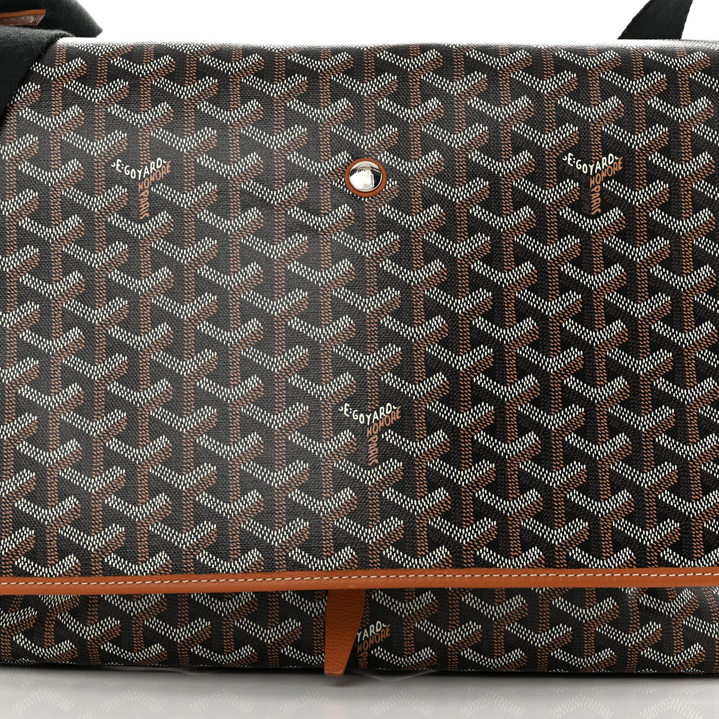 Goyardine Capetien Messenger Bag Black Gold
