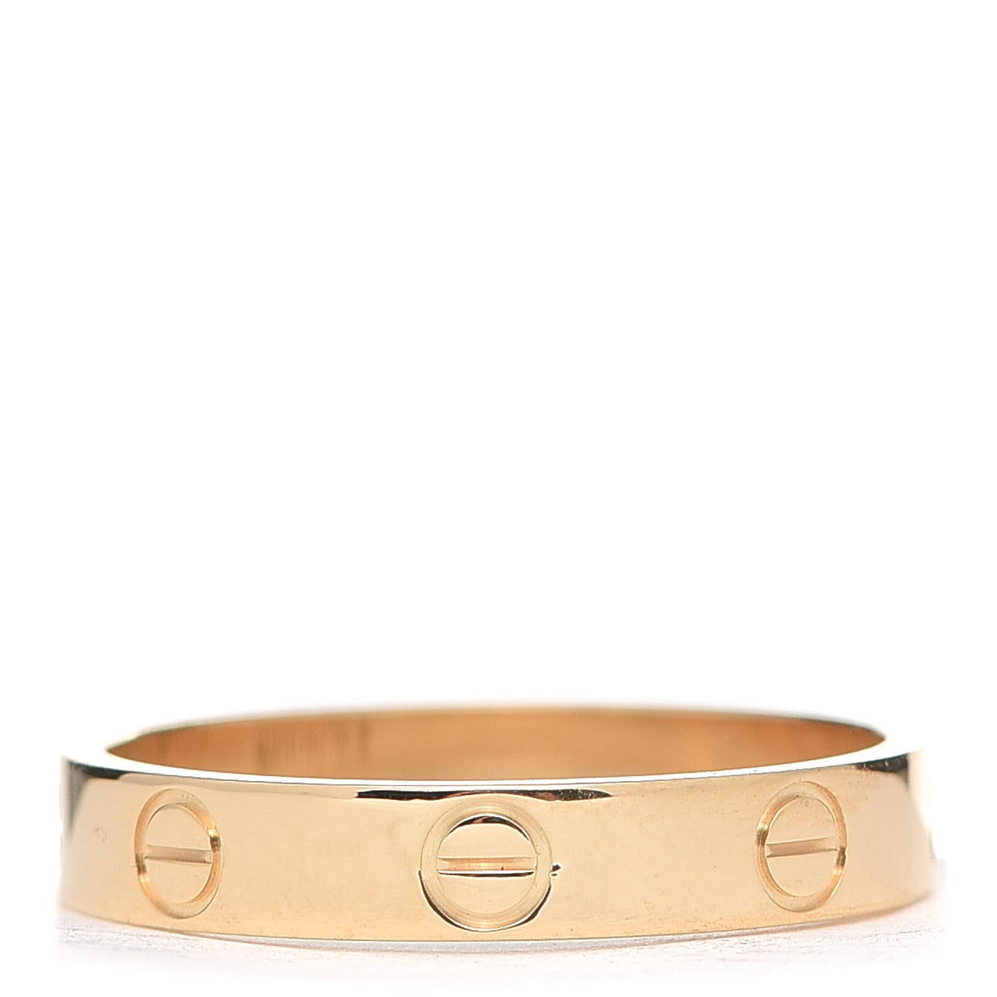 18K Yellow Gold 3.5mm LOVE Wedding Band Ring 56 7.5