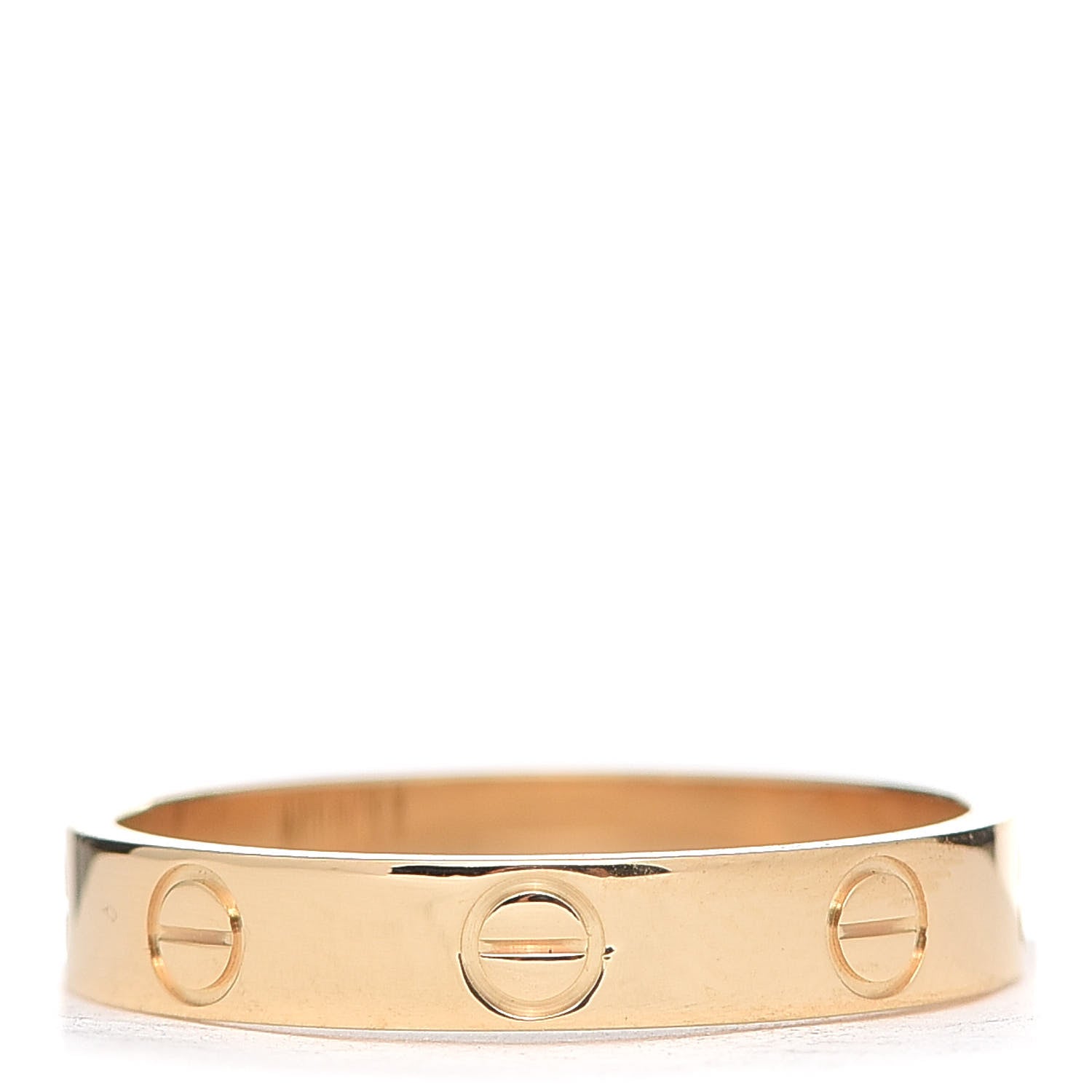 Cartier 18K Yellow Gold 3.5mm LOVE Wedding Band Ring 56 7.5 3 of 6