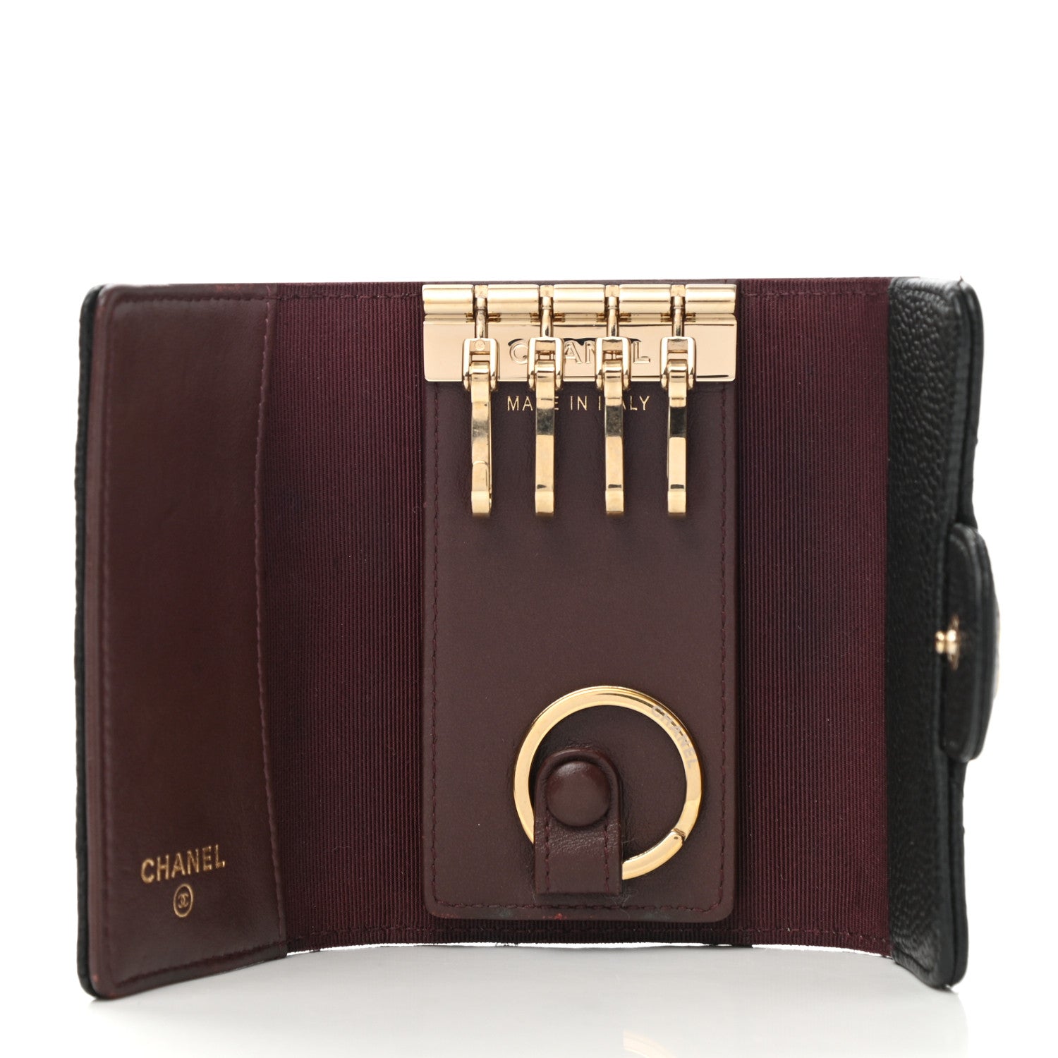 Chanel Caviar Quilted Classic 4 Key Holder Wallet Black 5 of 11
