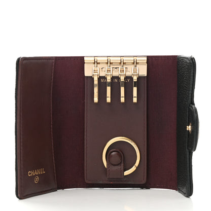 Chanel Caviar Quilted Classic 4 Key Holder Wallet Black 5 of 11