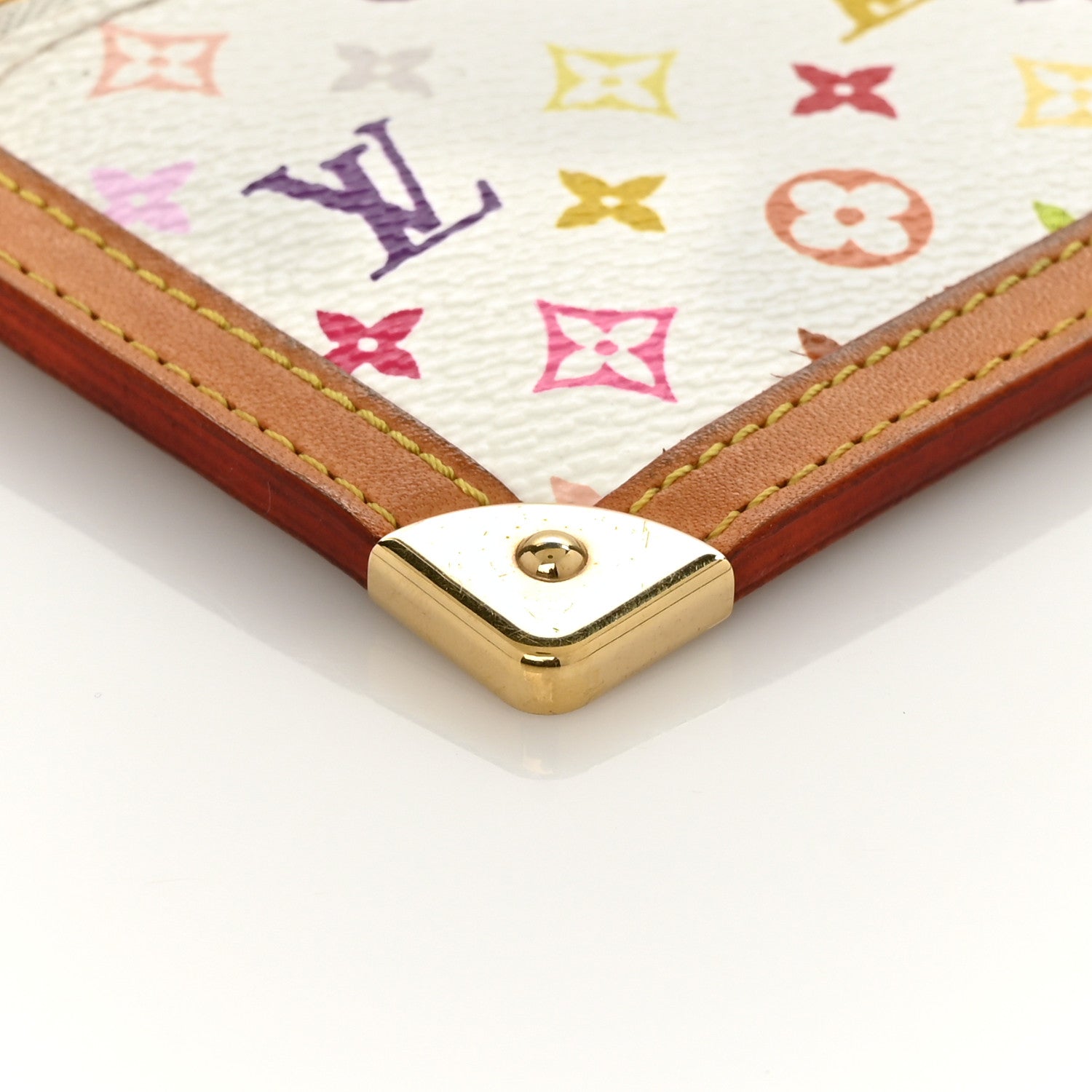 Louis Vuitton Monogram Multicolor Key Pouch White 7 of 8
