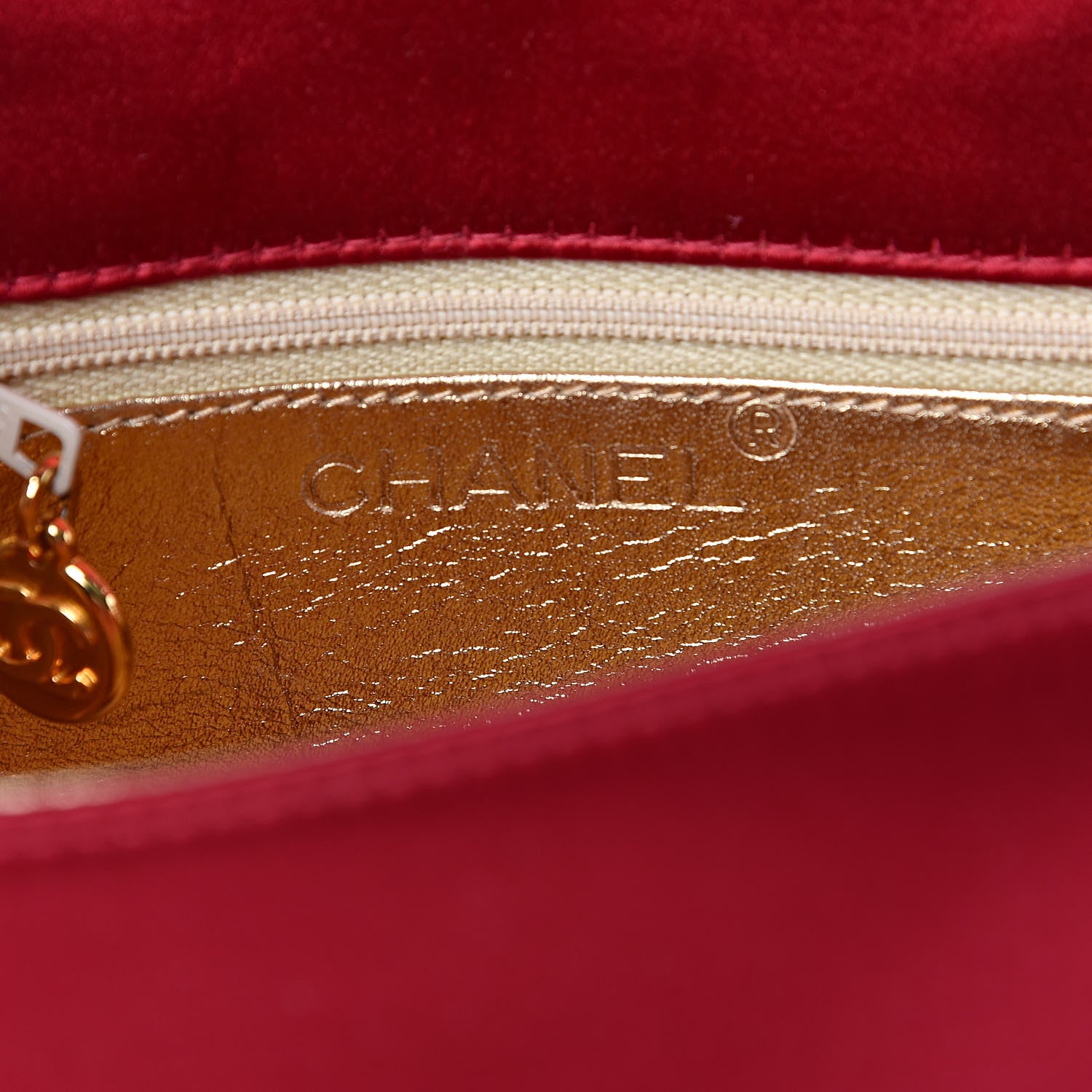 Chanel Satin Evening Flap Red 6 of 10