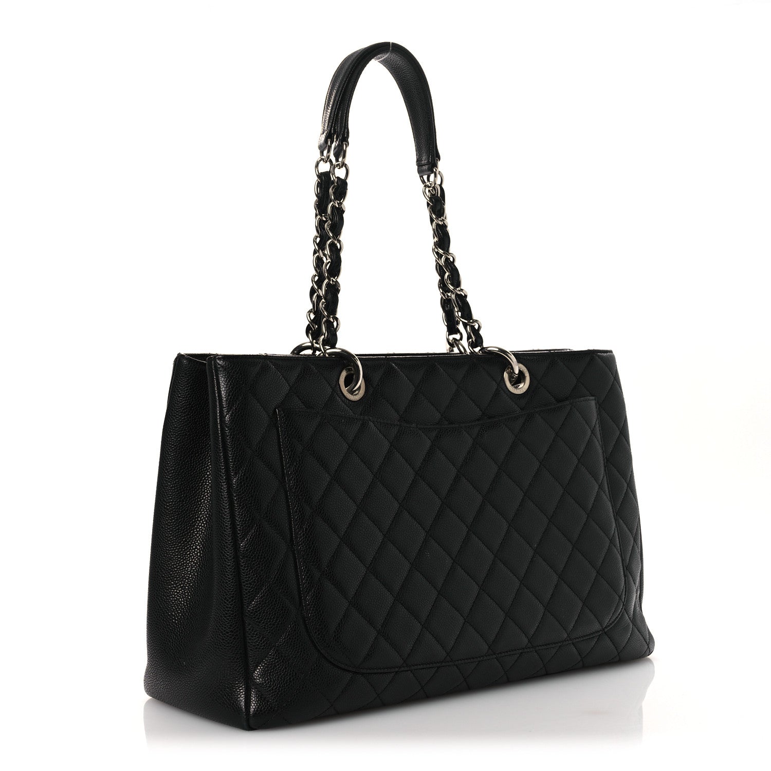 Chanel Caviar Quilted XL Grand Shopping Tote GST Black 3 of 12