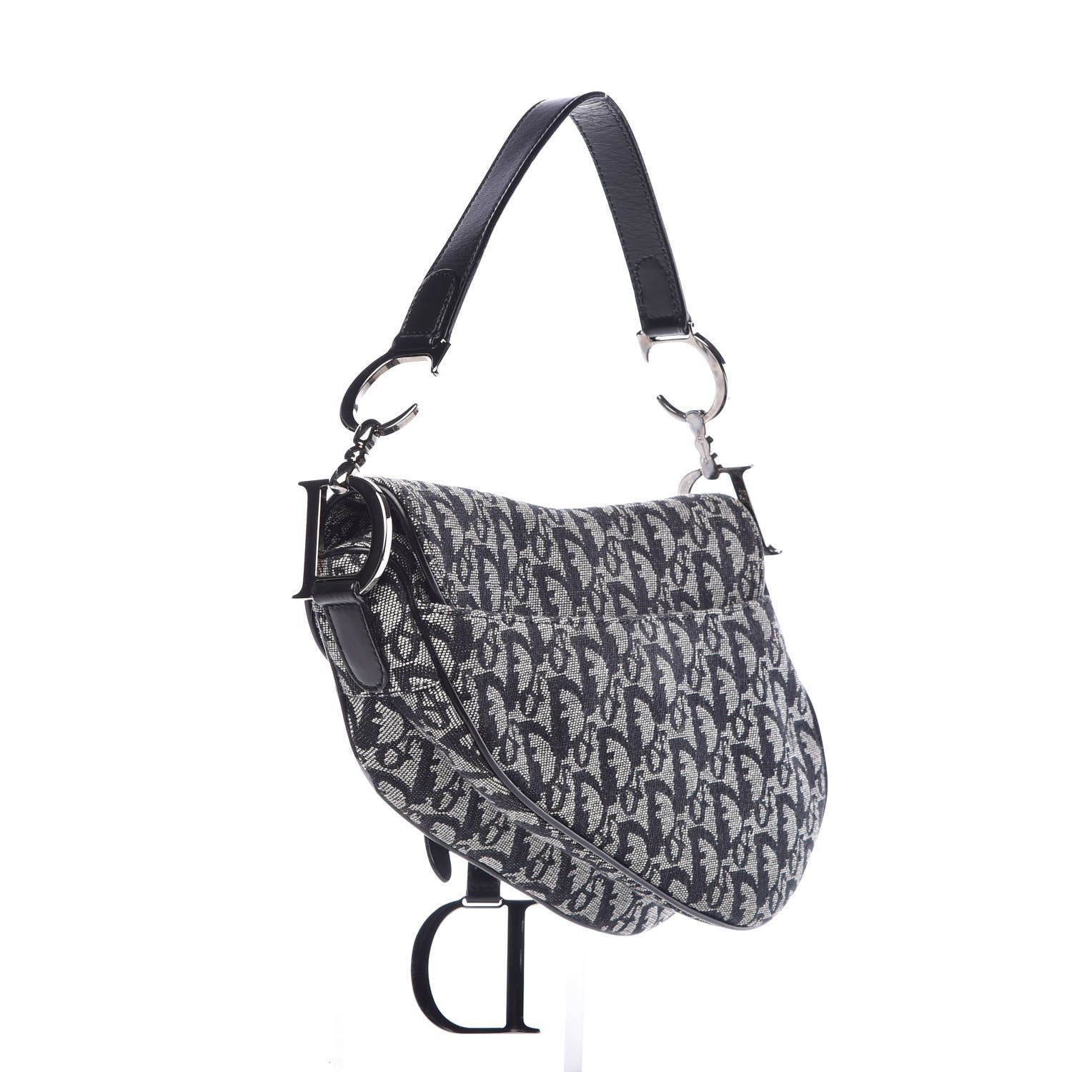 Christian Dior Monogram Saddle Bag Black 3 of 8