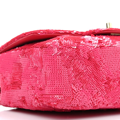 Chanel Sequin Medium Single Flap Pink 8 of 9