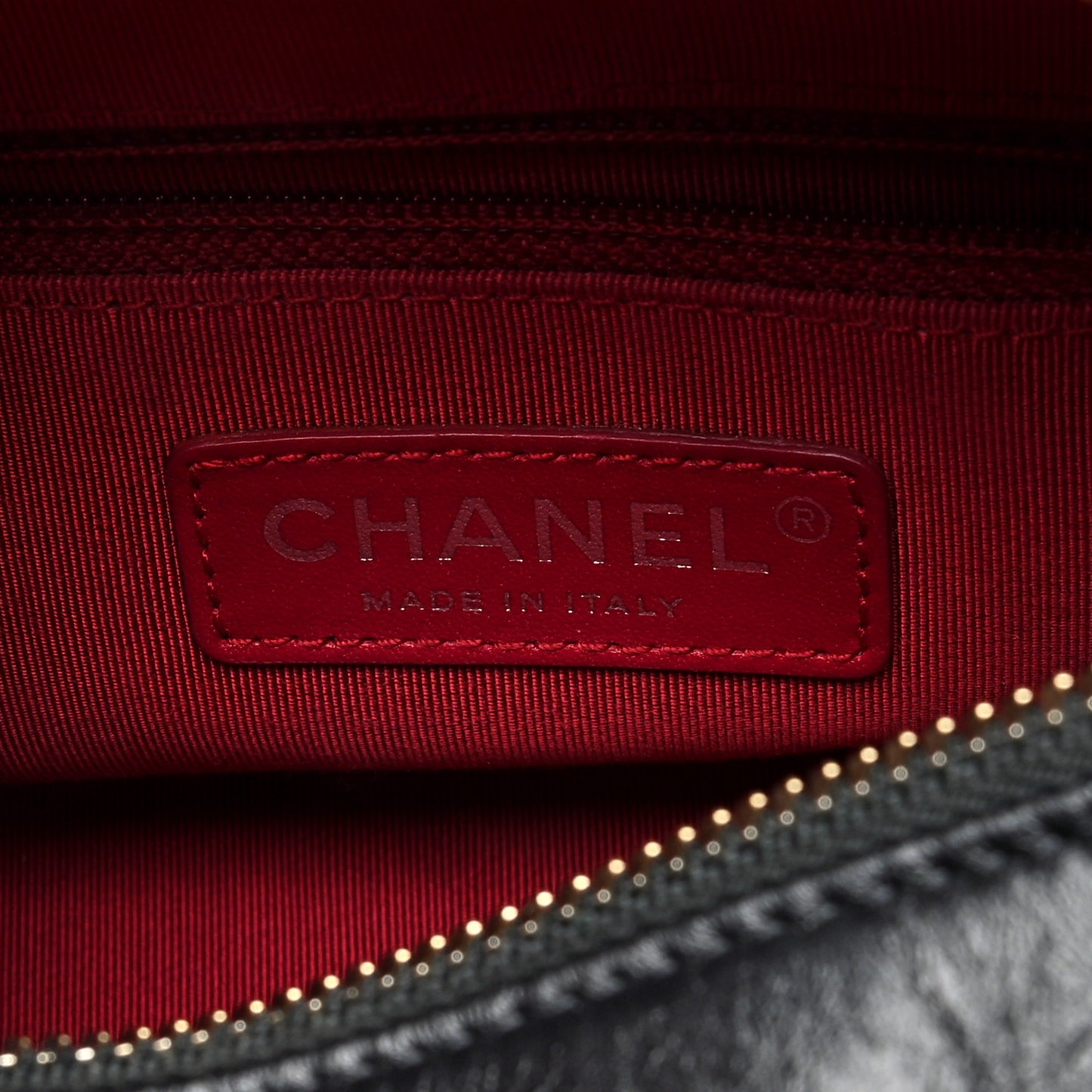 Aged Calfskin Quilted Small Gabrielle Hobo Black