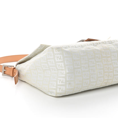 Fendi Zucchino Mama Baguette White Beige 7 of 8