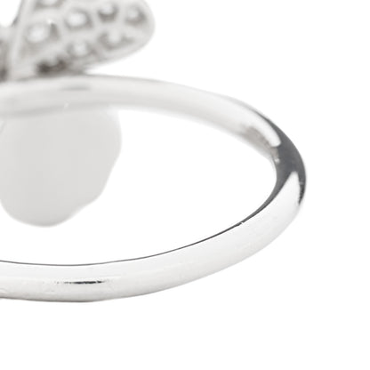 Tiffany Platinum Diamond Paper Flowers Ring 53 6.5 5 of 6
