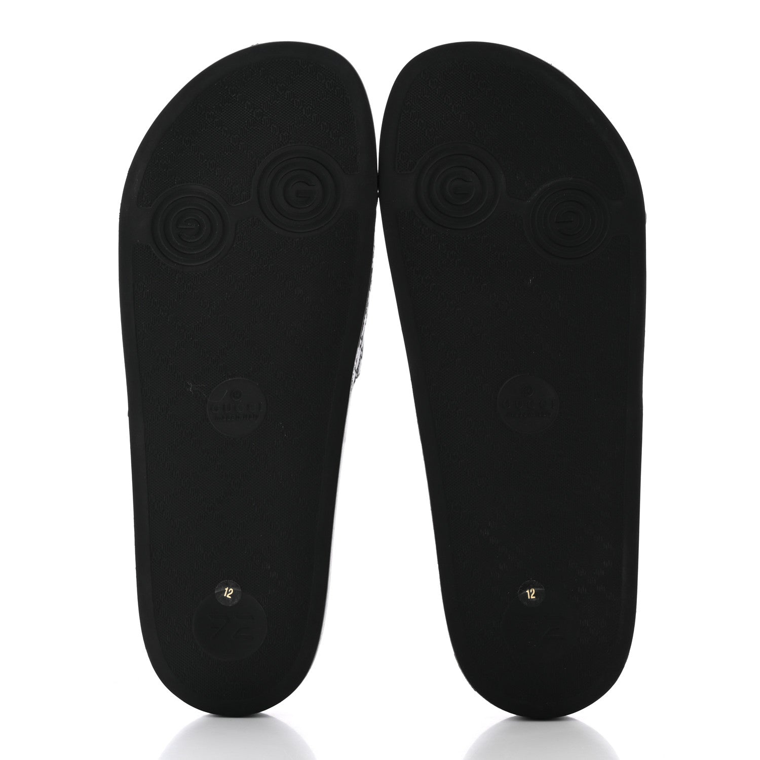 Gucci Microguccissima Mens Slide Sandals 12 Black 5 of 15