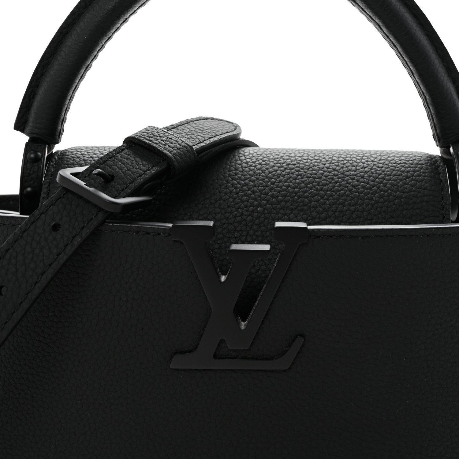 Louis Vuitton Taurillon Capucines East West MM Matte Black 7 of 9