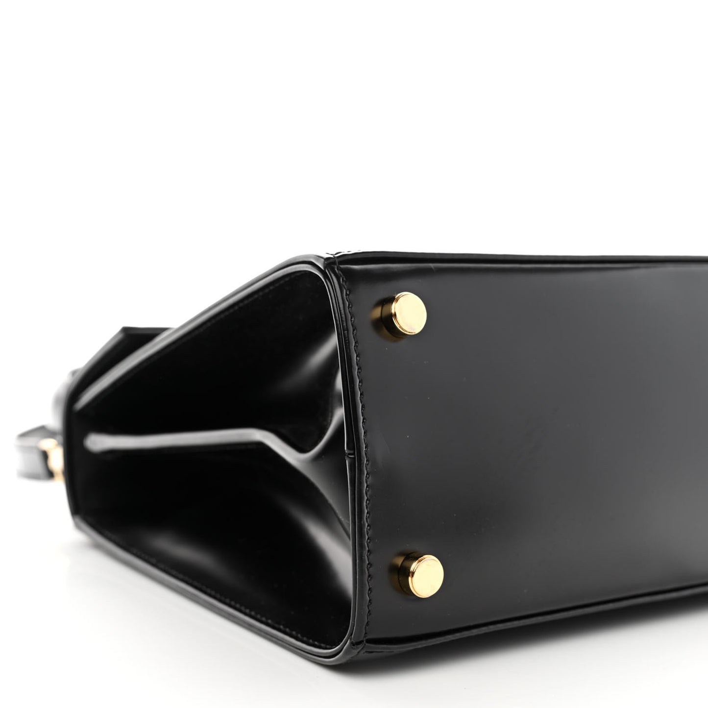 Brushed Off Calfskin Iconic Top Handle Bag Black