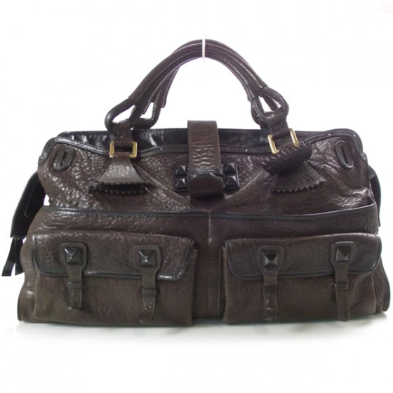 Leather Elvire Tote Moka