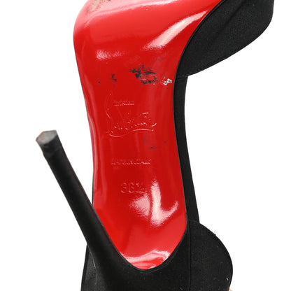 Christian Louboutin Satin Iriza 100 Pumps 36.5 Black 7 of 10