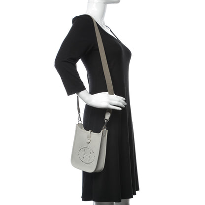 Hermes Taurillon Clemence Amazone Evelyne TPM Gris Perle Etain 2 of 9