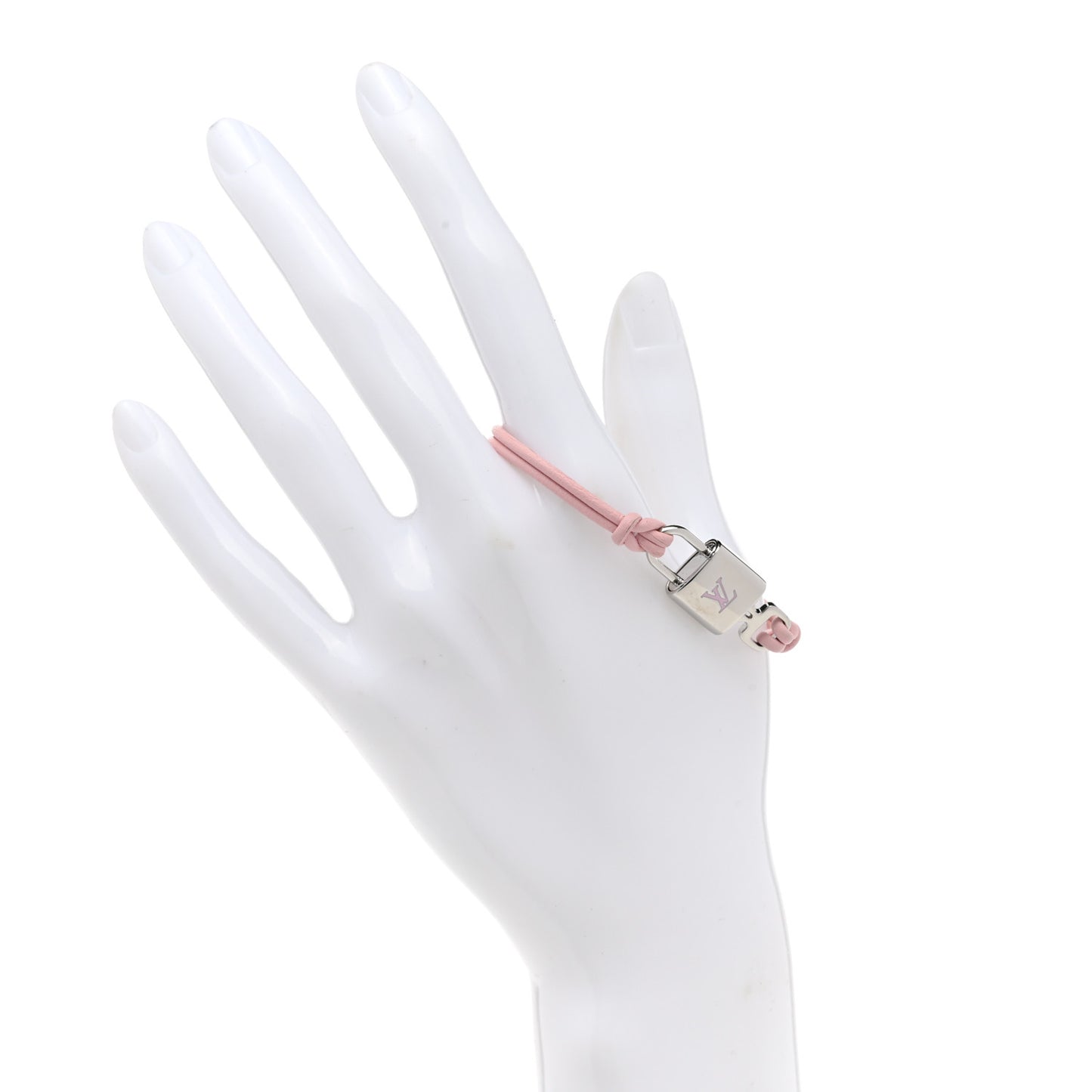 Monogram LV Padlock Bracelet 17 Pink