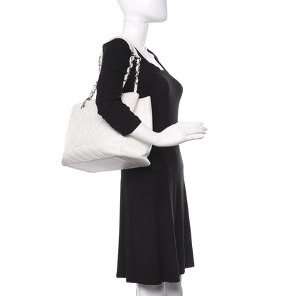 Chanel Caviar Quilted Grand Shopping Tote GST White 2 of 13