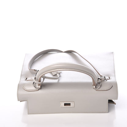 Hermes Tadelakt Kelly Sellier Guilloche 28 Gris Perle 16 of 36