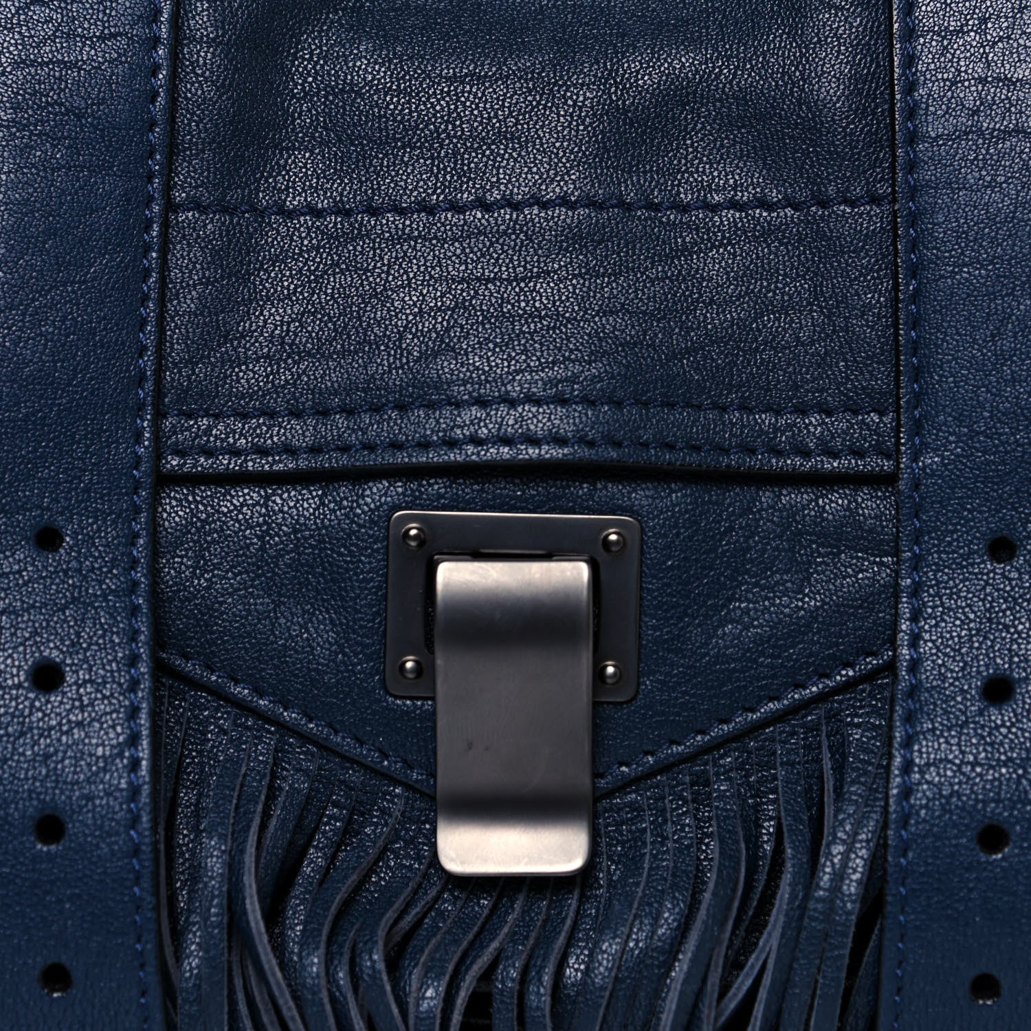 Proenza Schouler Lambskin Fringe PS1 Crossbody Pouch Midnight 9 of 13
