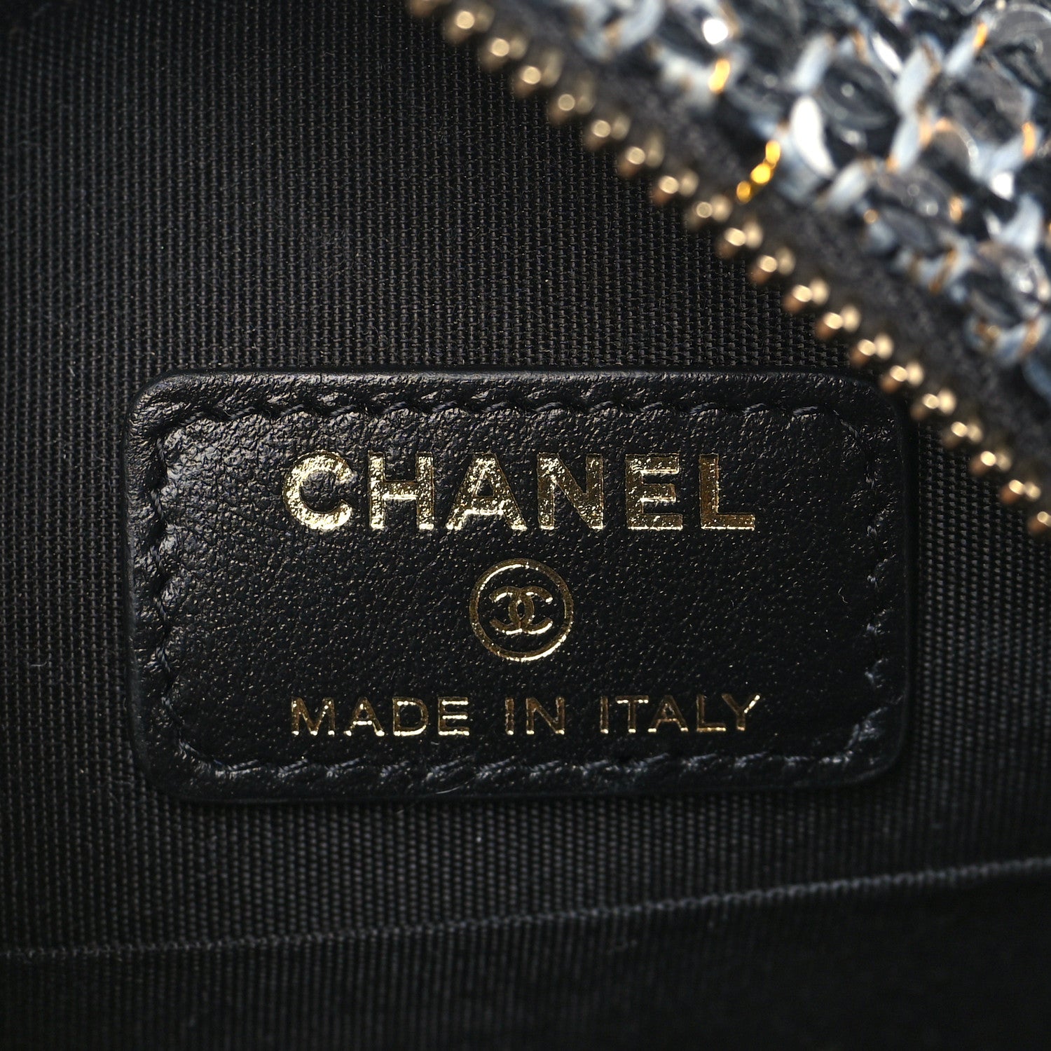 Chanel Sequin Chanel 19 Round Clutch With Chain Silver Black 6 of 9