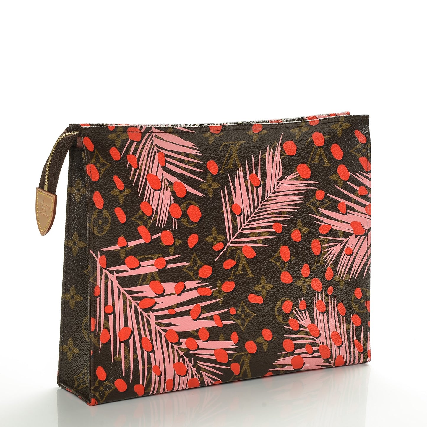 Monogram Jungle Dots Toiletry Pouch 26 Sugar Pink Poppy