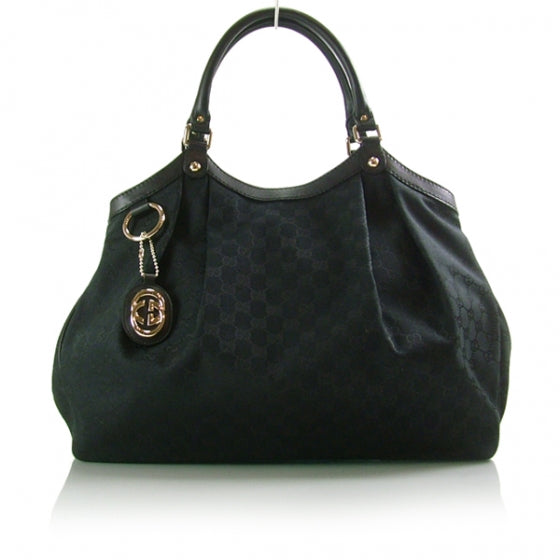 Gucci Monogram GG Large Sukey Tote Black 1 of 9