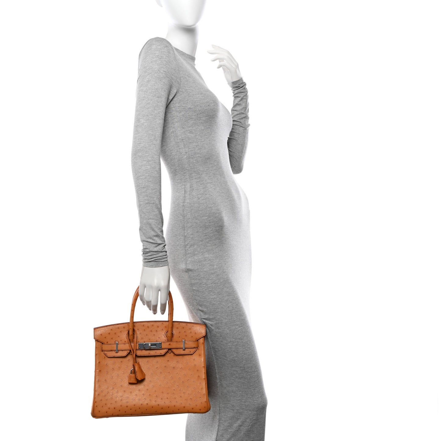 Ostrich Birkin 30 Cognac