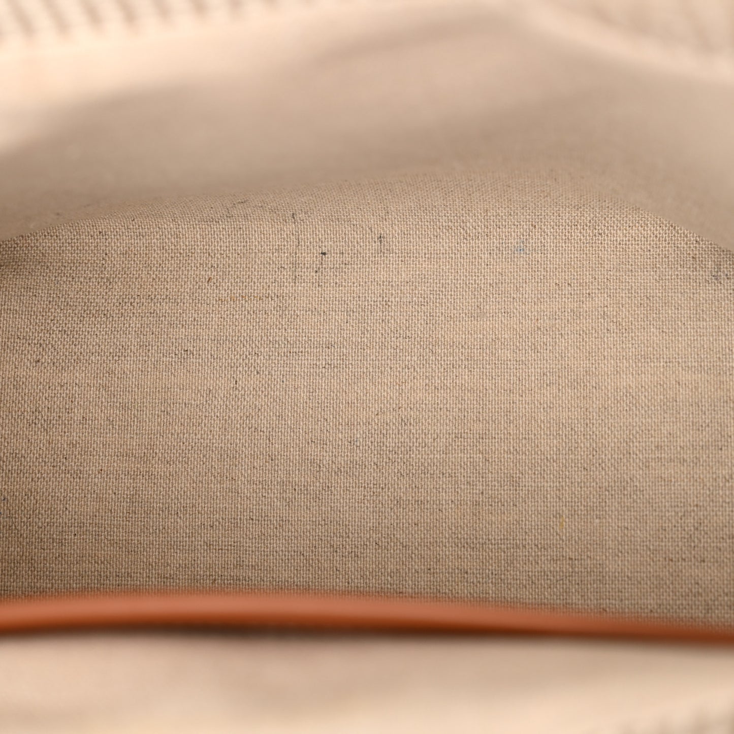 Canvas Calfskin Striped Triomphe Small Cabas Beige